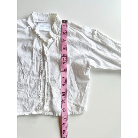Vintage Baby Girls' NOSENBERG OF NORWAY White Button Up Shirt, Size 80 (12-18M) - Picture 10 of 11